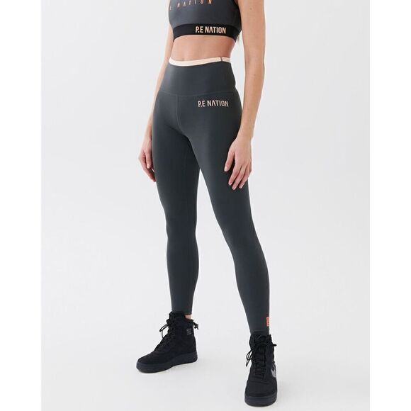 P.E NATION Mid Game Leggings in Grey High-waisted; 7/8 length size S NWT$120 - Picture 1 of 8